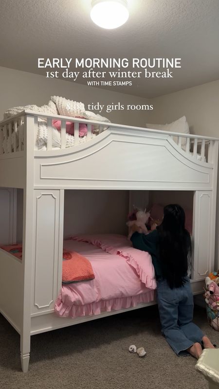 Morning routine 
Kids bedroom 
Girls bedroom 
Twin bedroom set 


#LTKfamily #LTKkids #LTKhome