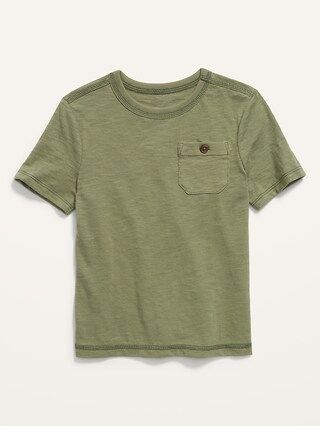 Solid Slub-Knit Pocket T-Shirt for Toddler Boys | Old Navy (US)
