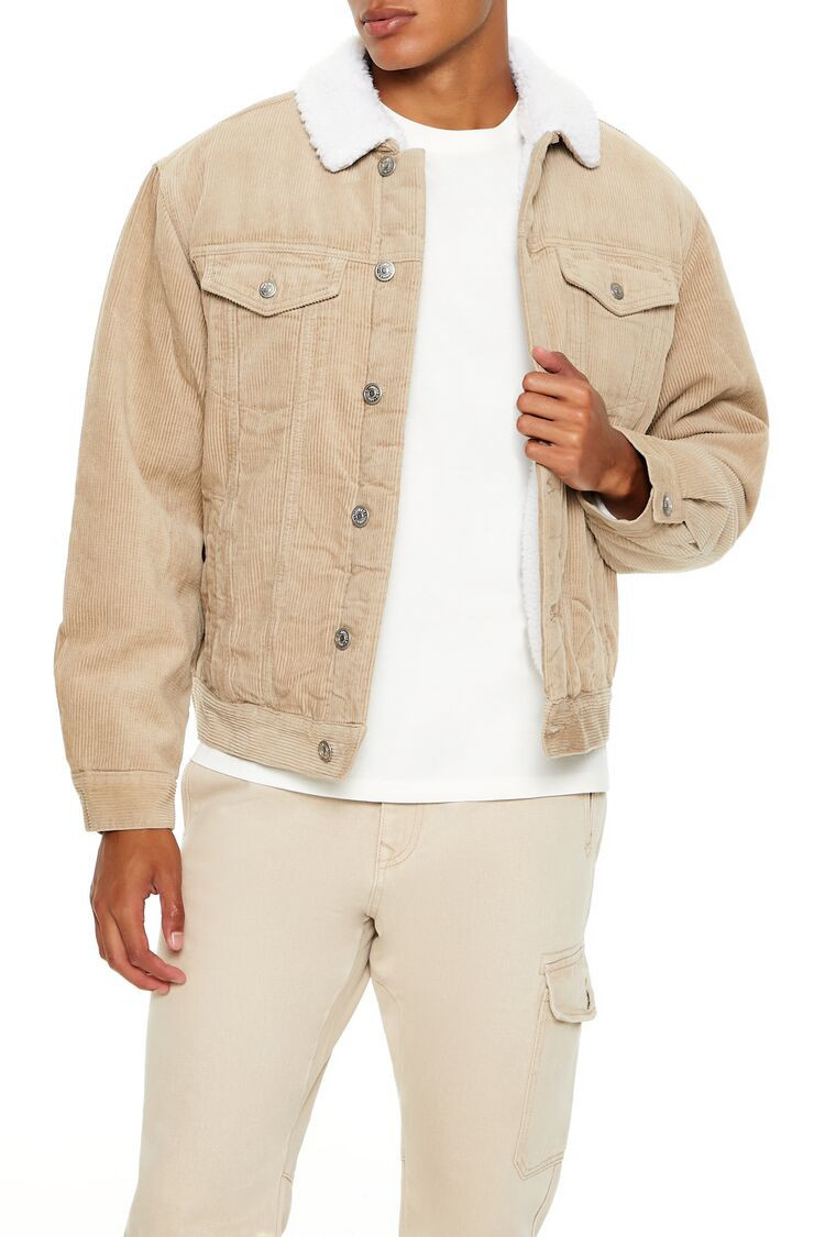 Faux Shearling-Trim Trucker Jacket | Forever 21