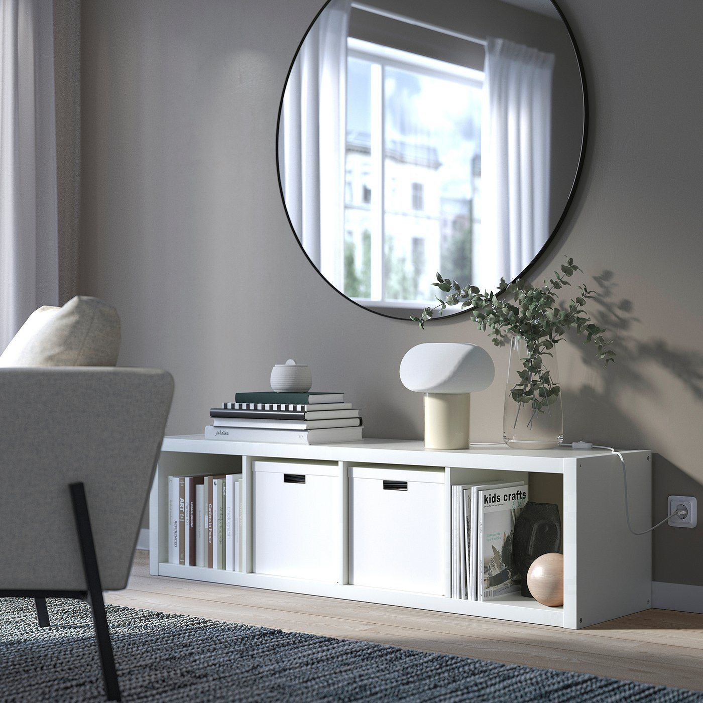 IKEA KALLAX shelf unit, white, 16 3/8x57 5/8 | IKEA US