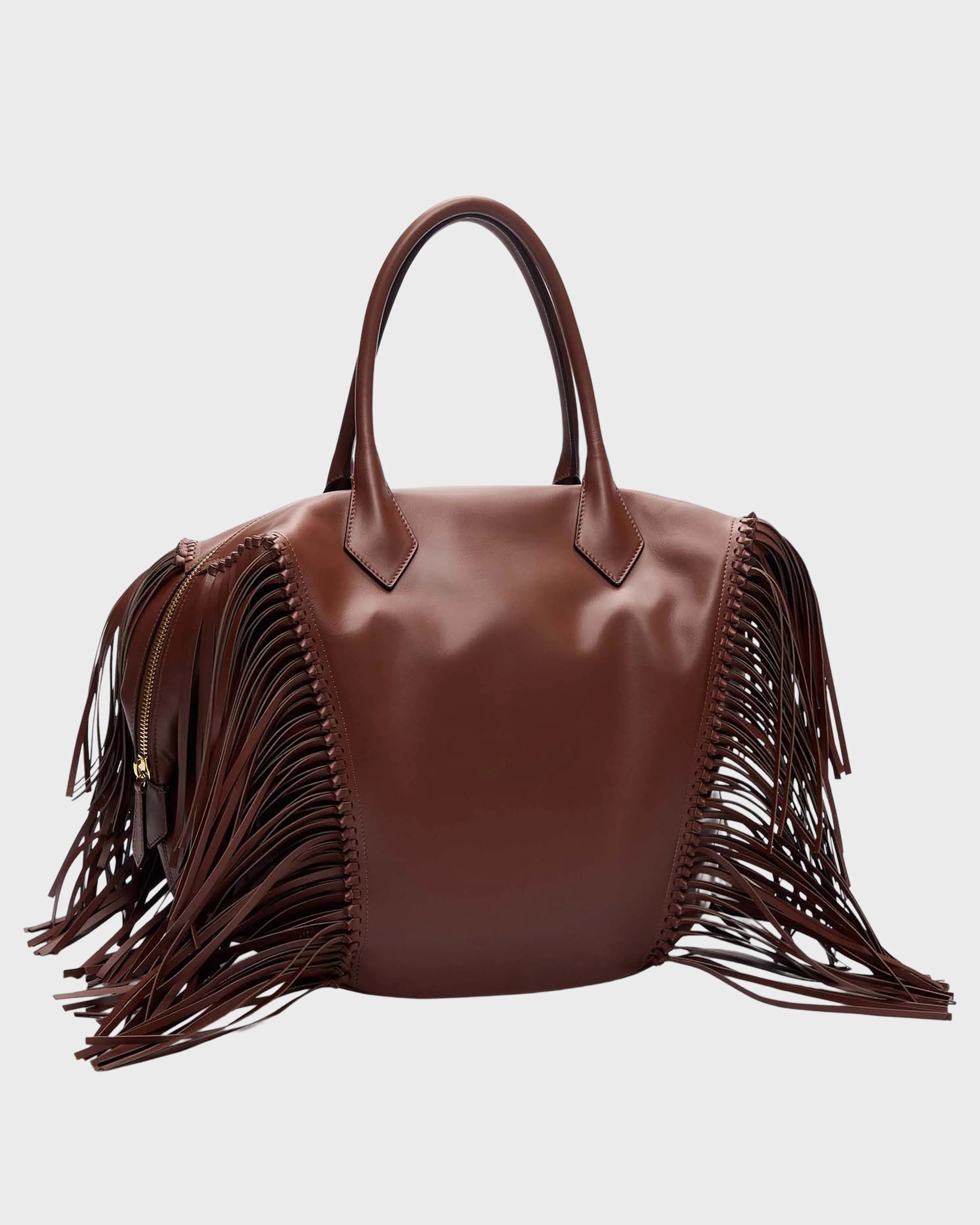 Howard Bag with Side Fringe in Leather | TWP