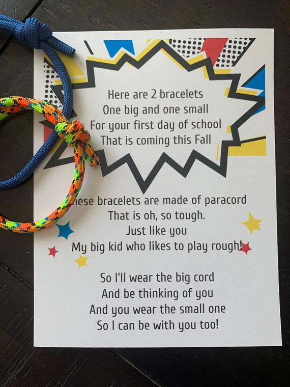 First Day of School Bracelets - Back To School Bracelets - Separation Anxiety Bracelets - One Par... | Etsy (US)