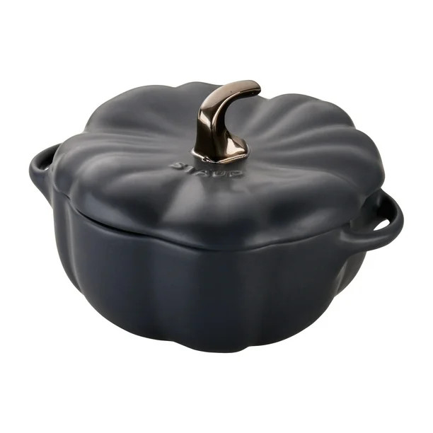 Staub Ceramic 24-oz Pumpkin Cocotte - Matte Black - Walmart.com | Walmart (US)