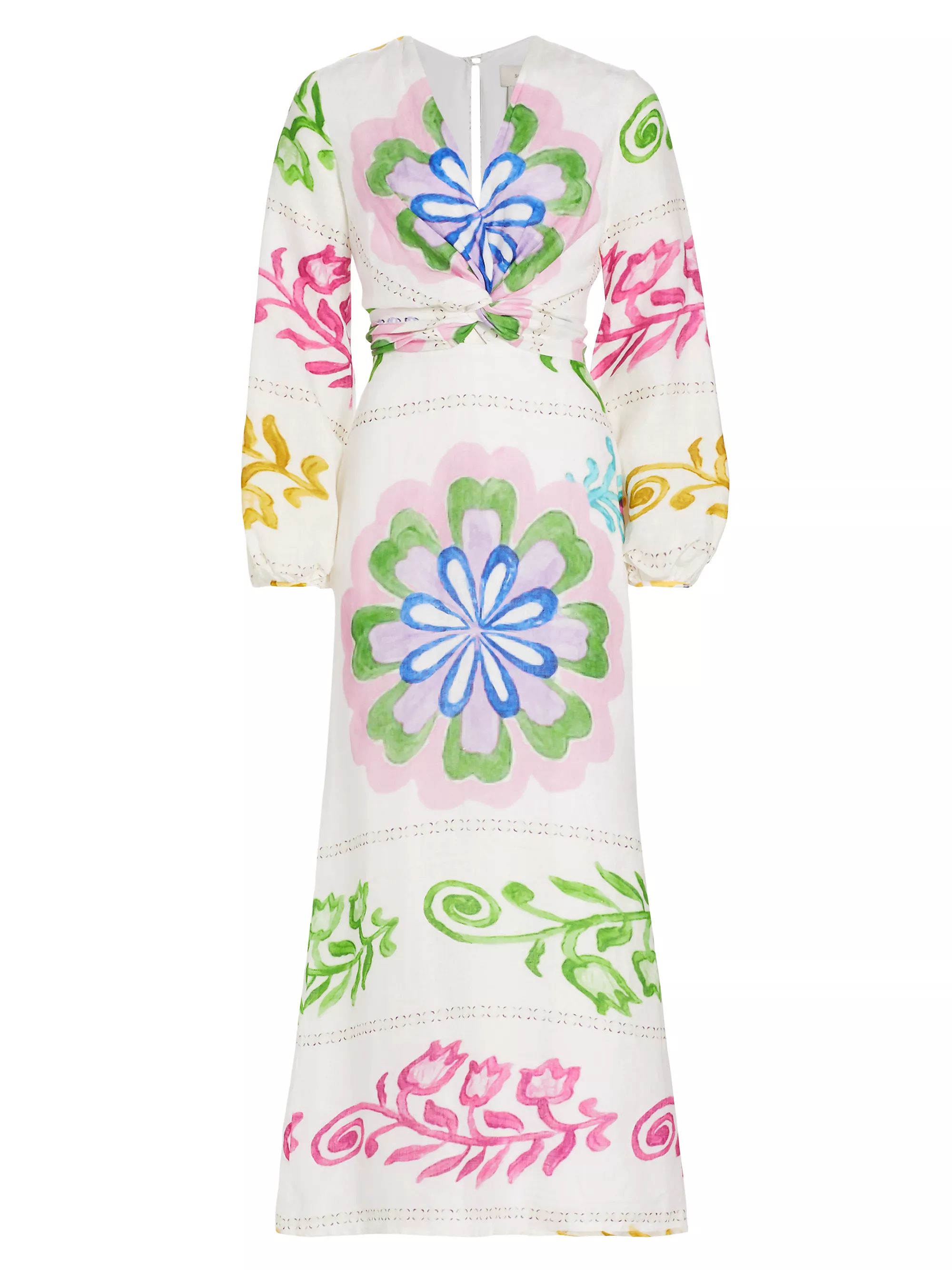 Multicolor Floral PrintAll MaxiSilvia TcherassiBattia Twisted Linen Maxi Dress$990
            
 ... | Saks Fifth Avenue