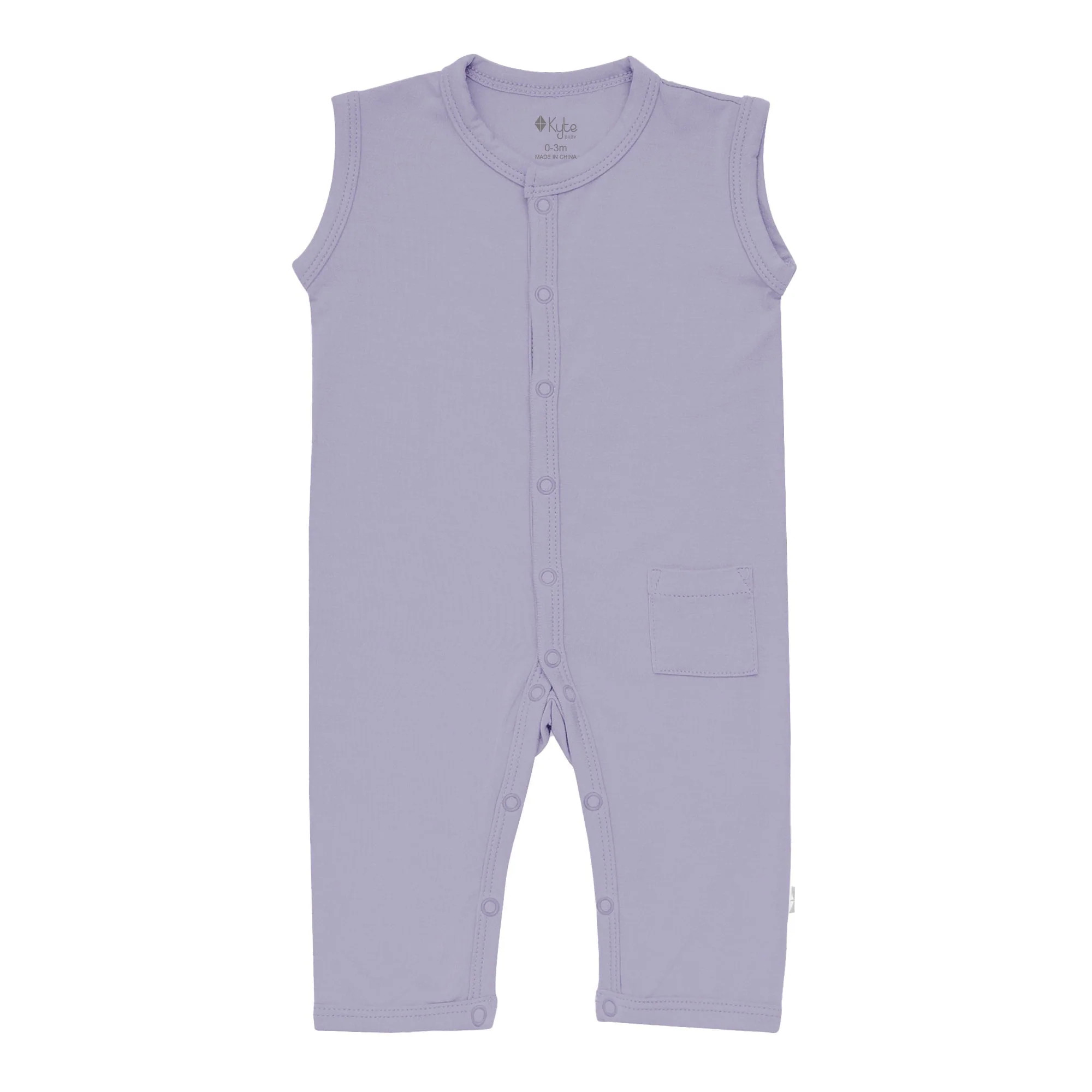 Sleeveless Romper in Taro | Kyte BABY