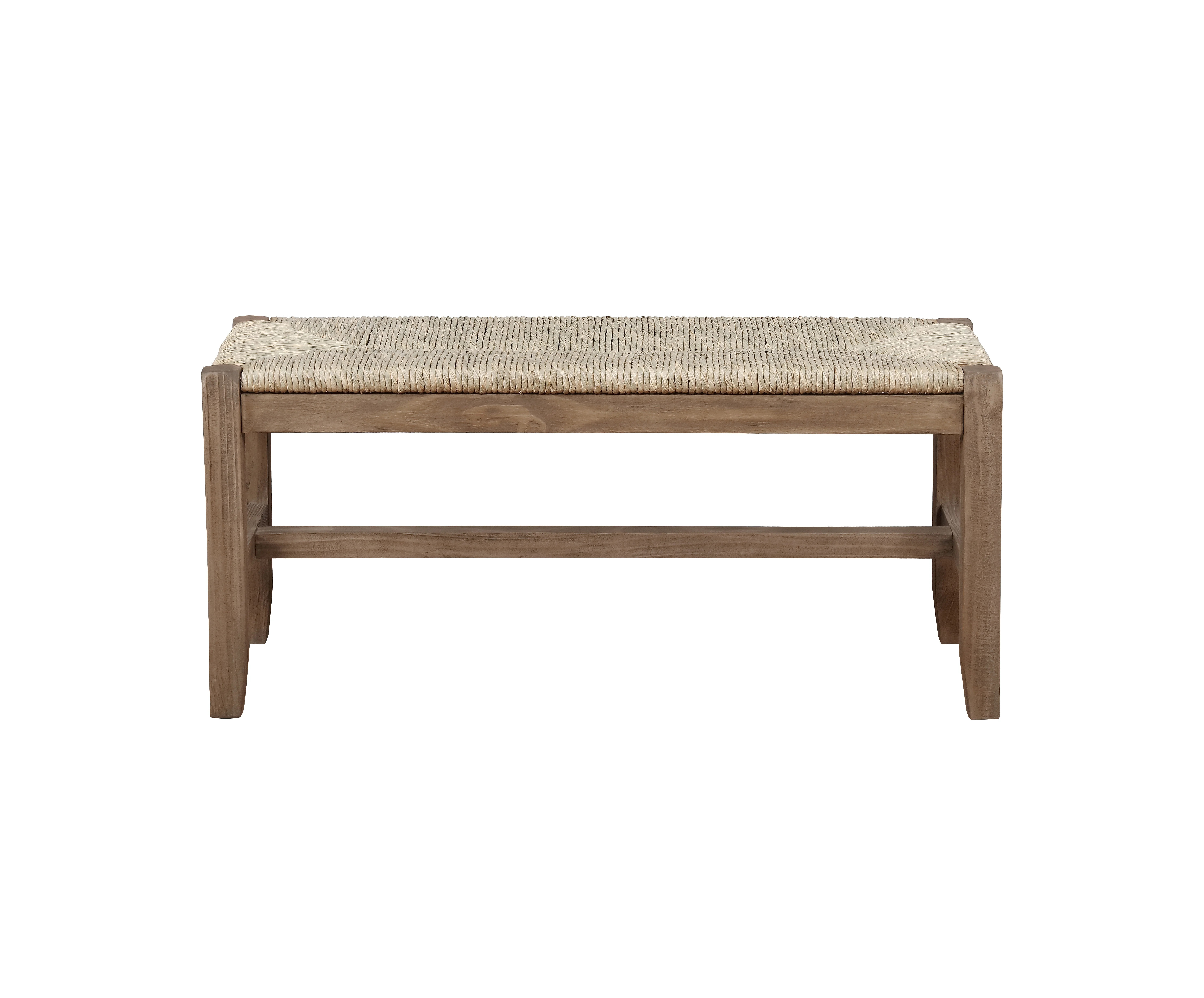 Alaterre Newport 40" Wood Bench with Rush Seat | Walmart (US)