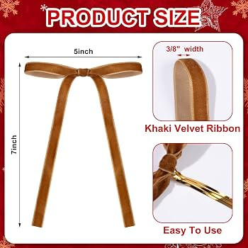 24 Pcs Velvet Christmas Bows for Christmas Tree Rustic Crafts Gift Bows Vintage Velvet Ribbon Bow... | Amazon (US)