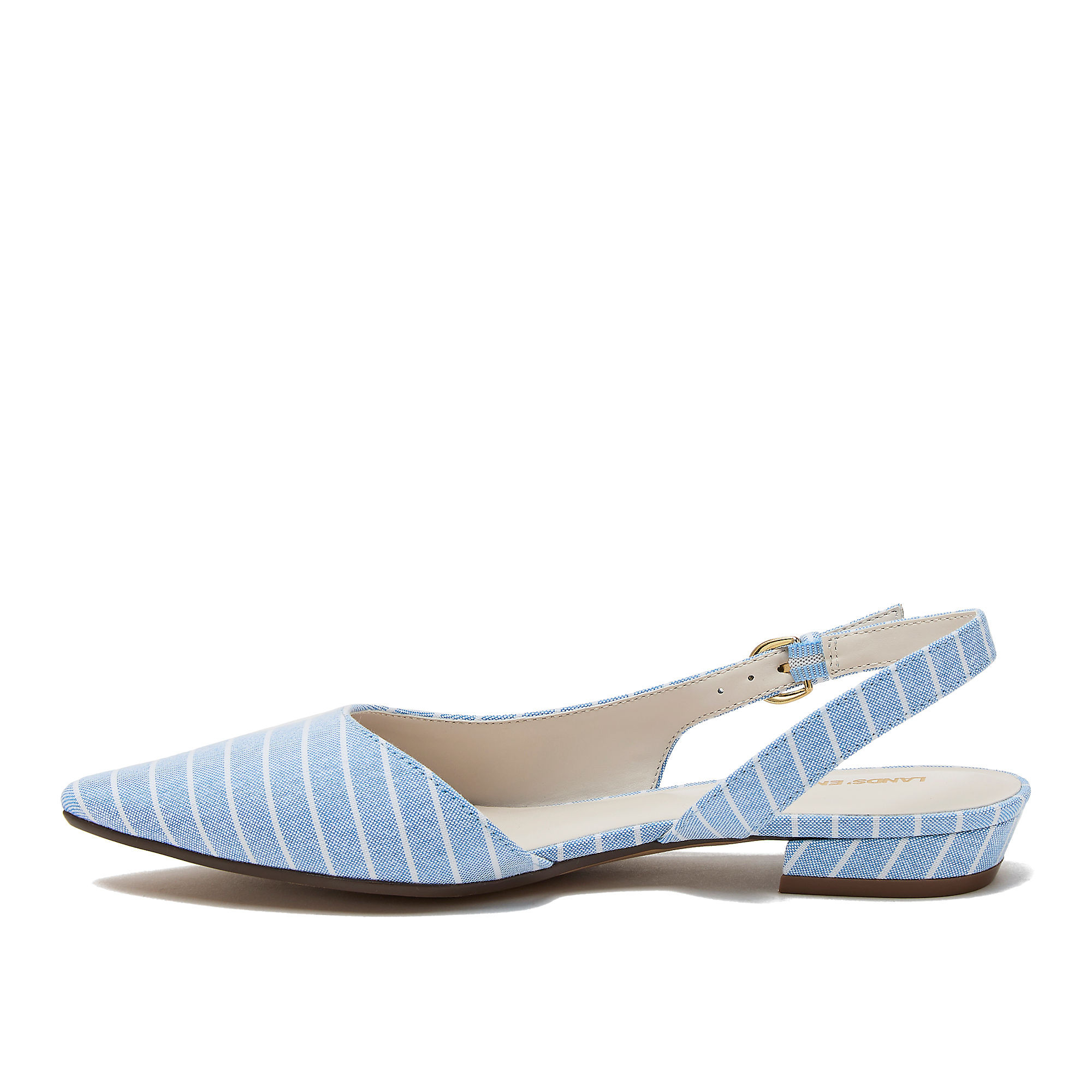 Women's Chambray Slingback Low Heels | Lands' End (US)