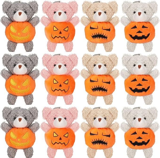 12 Pcs 4 Inch Mini Plush Stuffed Animal Bear Bunny Koala Jointed Furry Doll Toys for DIY Keychain... | Amazon (US)