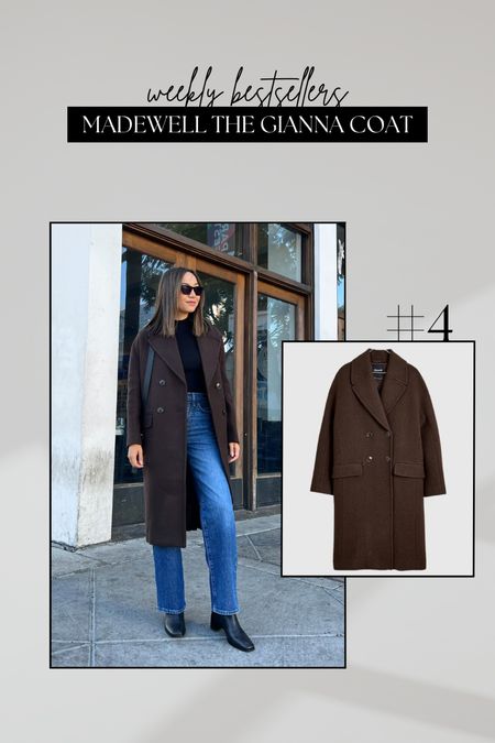 #4 bestseller - Madewell The Gianna Coat 

- full outfit is on sale at Madewell [25% off for insiders, 30% off for stars + icons] 

#LTKSeasonal #LTKsalealert