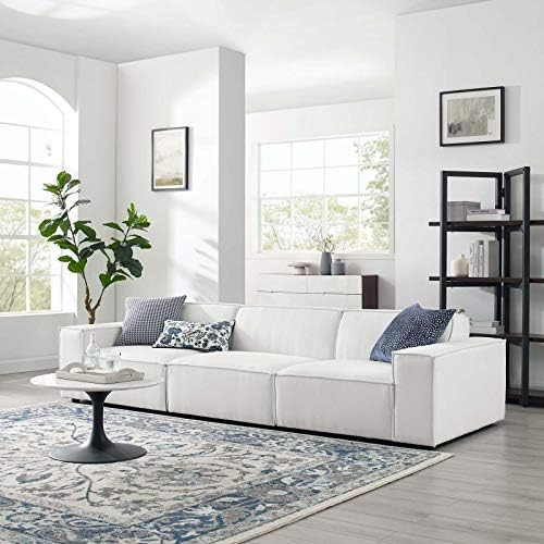 Amazon.com: Modway Restore 3-Piece Upholstered Sectional Sofa in White : Everything Else | Amazon (US)