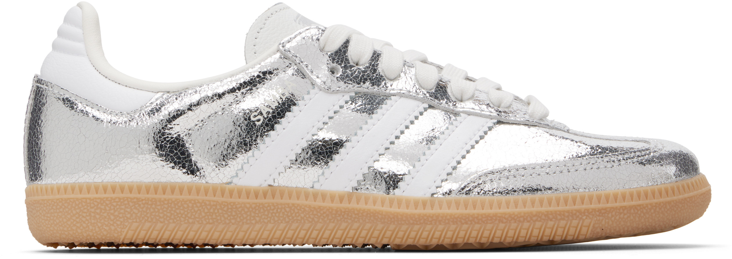 adidas Originals Silver Samba OG Sneakers | SSENSE
