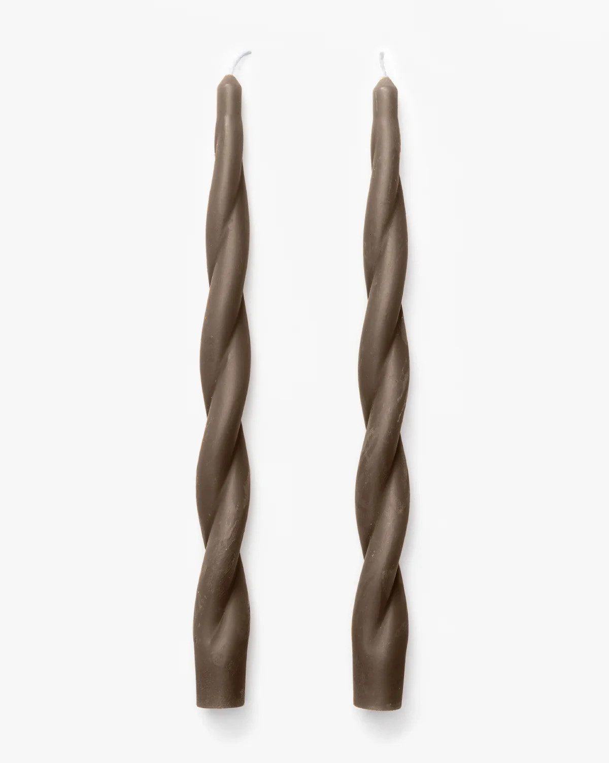 Brown Twisted Taper Candles (Set of 2) | McGee & Co. (US)