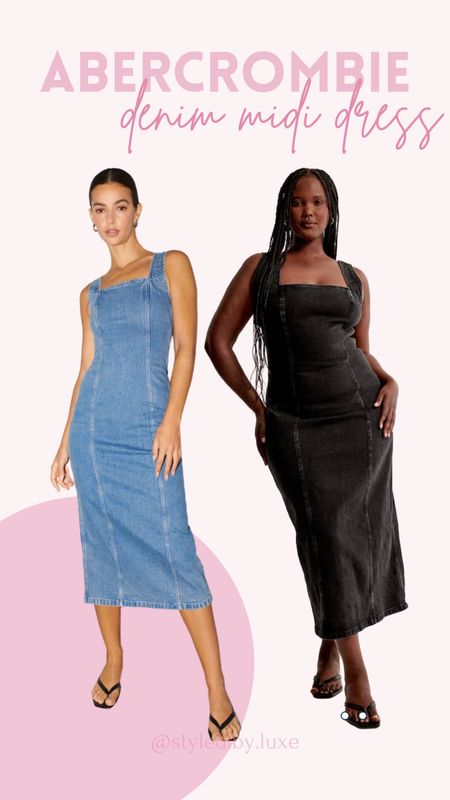 Swooning over this denim midi dress from Abercrombie! I’m going to order a small short. But which color should I get?! 

Use code denimAF for an additional 15% off. Through 8/14

#LTKunder100 #LTKFind #LTKsalealert