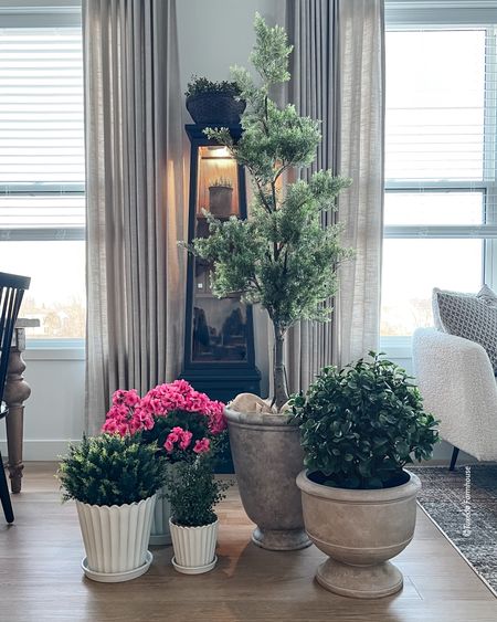 Outdoor planters and faux plants for spring and summer patios and porches  

#LTKhome #LTKSeasonal #LTKstyletip