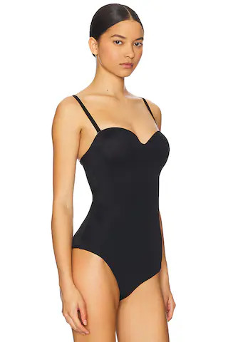 Mat De Luxe Forming String Bodysuit in Black | Revolve Clothing (Global)