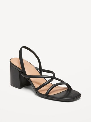 Strappy Block Heel Sandals | Old Navy (US)