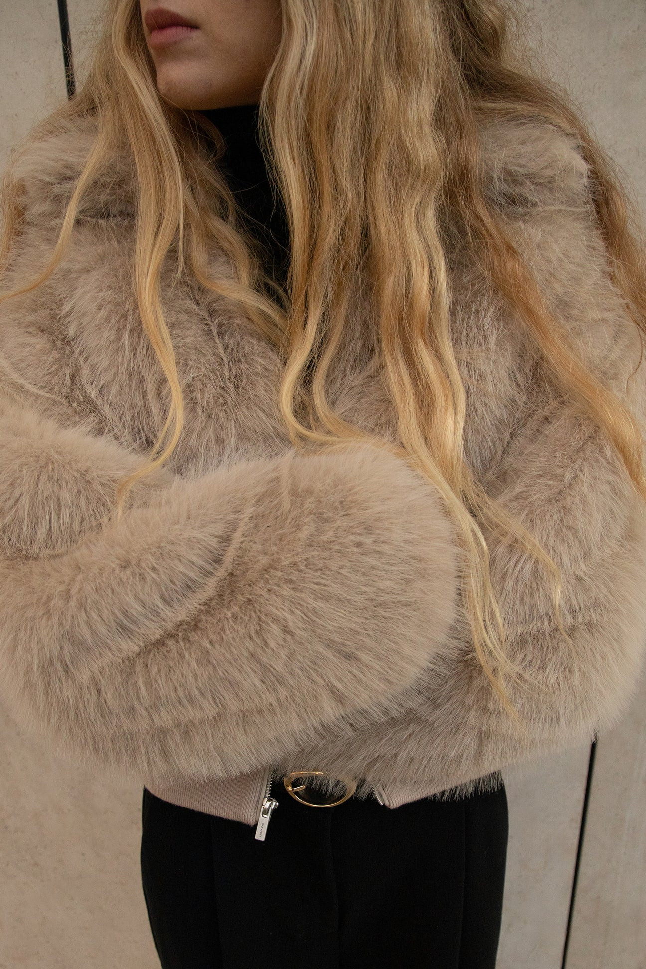 FUZZY BOMBER JACKET | OAK + FORT