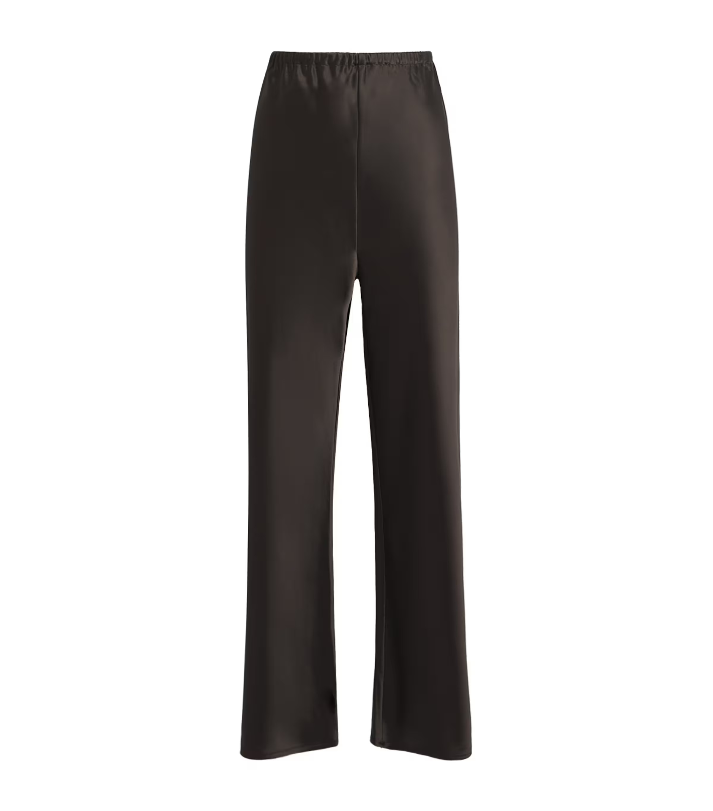 Brown Satin Wide-Leg Trousers | Harrods