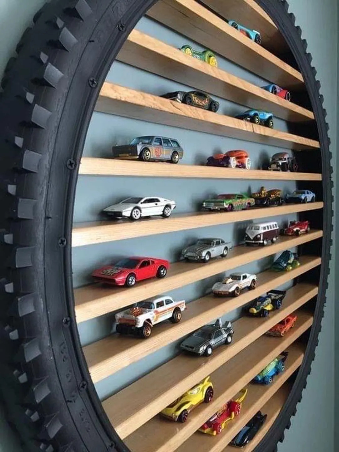 LED Tire Car Display Shelf: Kids Room Decor, Hot Wheels Storage - Etsy | Etsy (US)