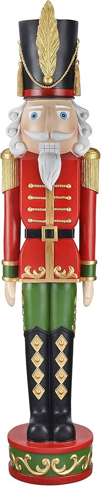 Haute Decor 48-INCH Tall Christmas Nutcracker - Solid Heavy Resin Construction, 4 Feet Tall Decor... | Amazon (US)