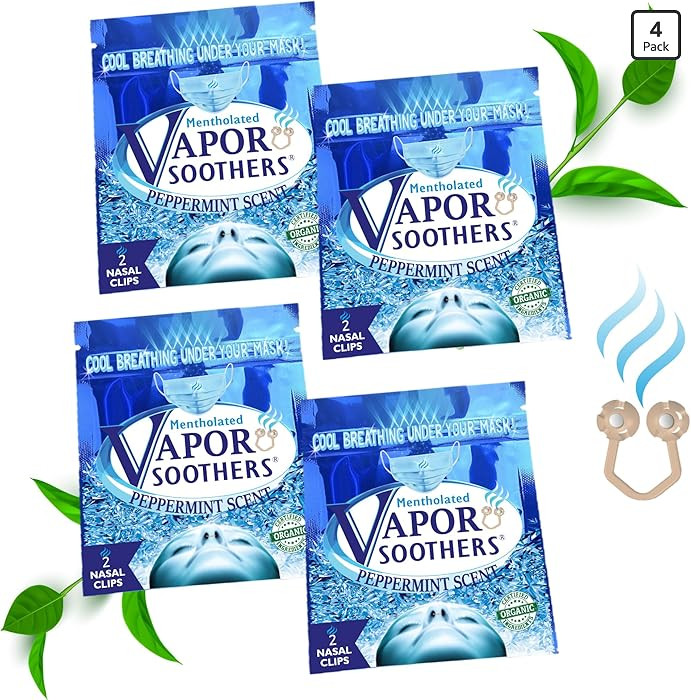 Nose Clips for Bad Smell by Vapor Soothers | Nasal Dilators for Breathing | Smell Nose Rings for ... | Amazon (US)