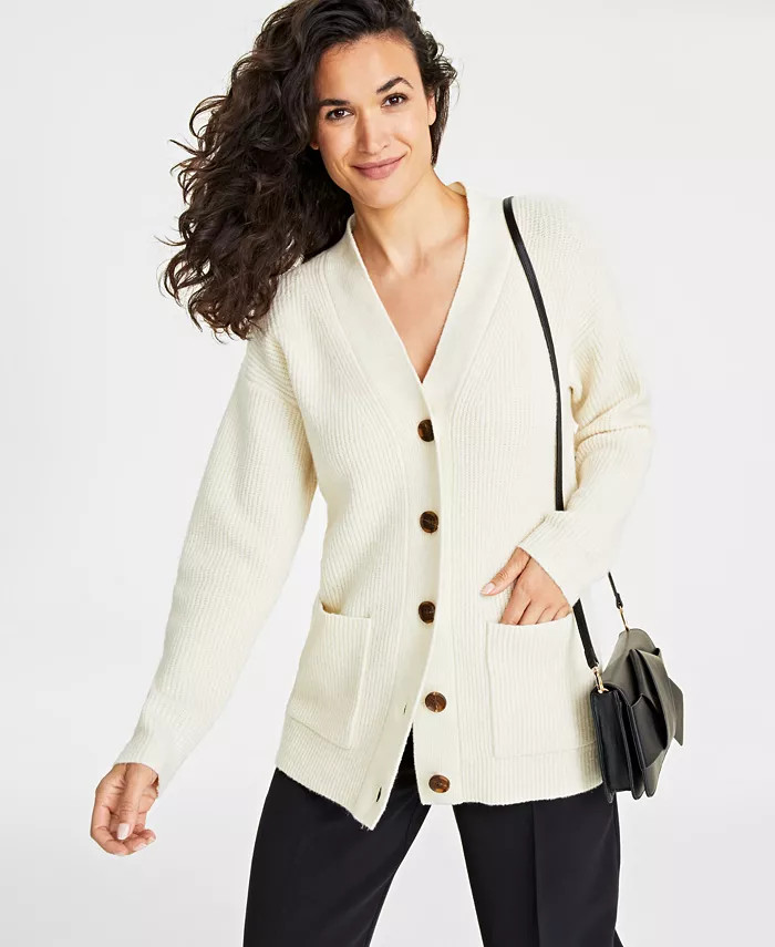 On 34th Women's Oversized Long Patch Pocket Cardigan, Created for Macy's - Macy's | Macys (US)
