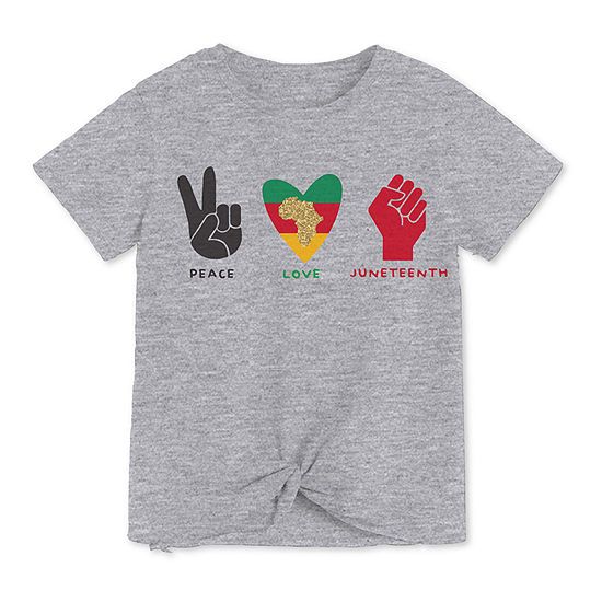 Juneteenth Little & Big Girls Crew Neck Short Sleeve Graphic T-Shirt | JCPenney