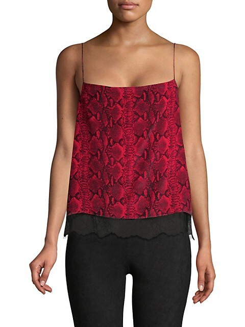 Harmon Snakeskin-Print Silk Camisole | Saks Fifth Avenue OFF 5TH