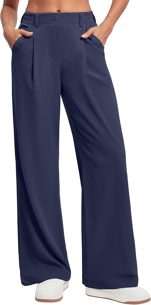 Ewedoos Wide Leg Pants Woman Stretchy Work Dress Pants Women Trendy 2026 Business Casual Outfits ... | Amazon (US)