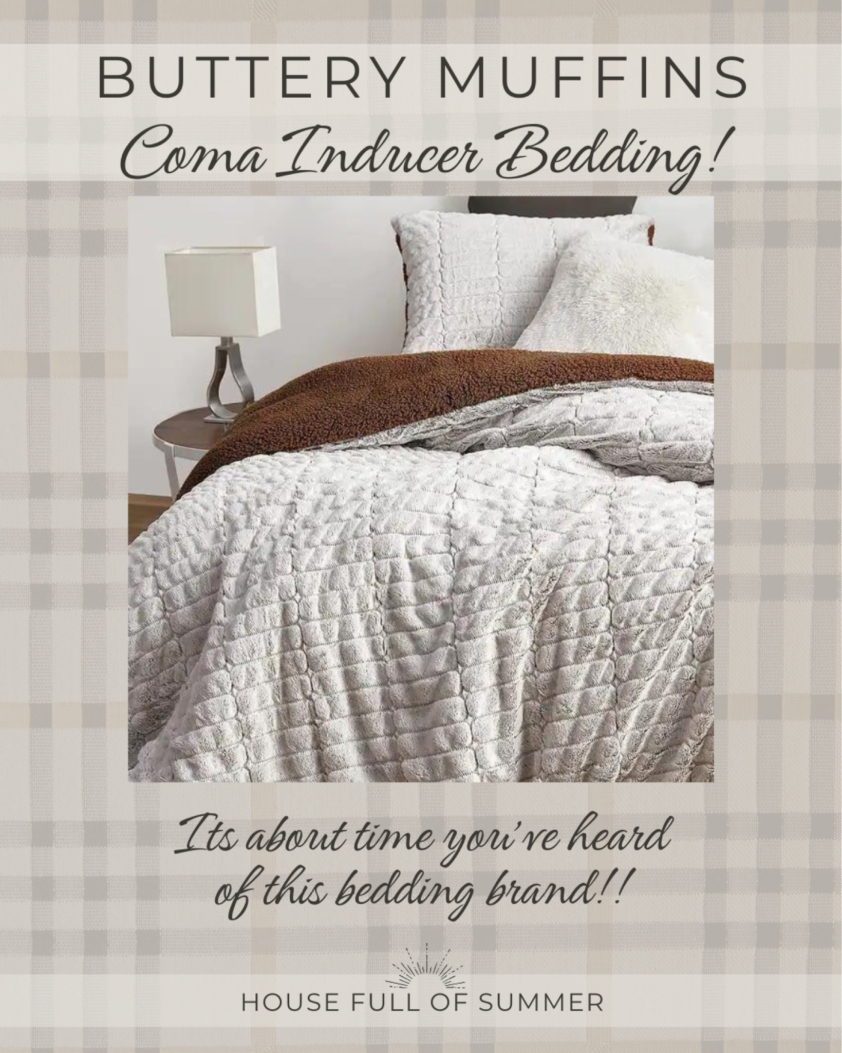 “Buttery Muffins - Coma Inducer”!? Yep! That’s the name of this bedding! Ultra soft, oversized, warm, plush, perfect for winter! 
On sale now! 

#LTKSeasonal #LTKCyberWeek #LTKhome