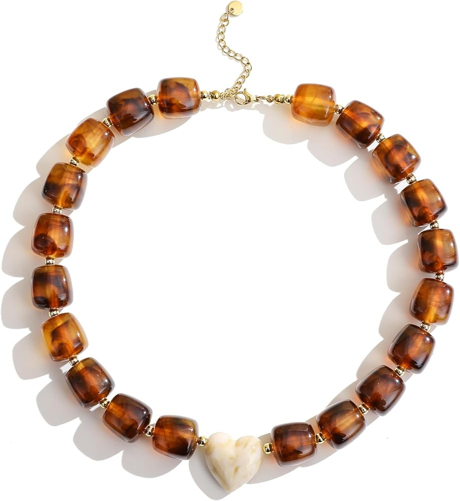 Chunky Beaded Choker Necklace for Women | Amazon (US)