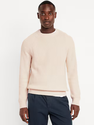 Crew-Neck Shaker-Stitch Sweater | Old Navy (US)
