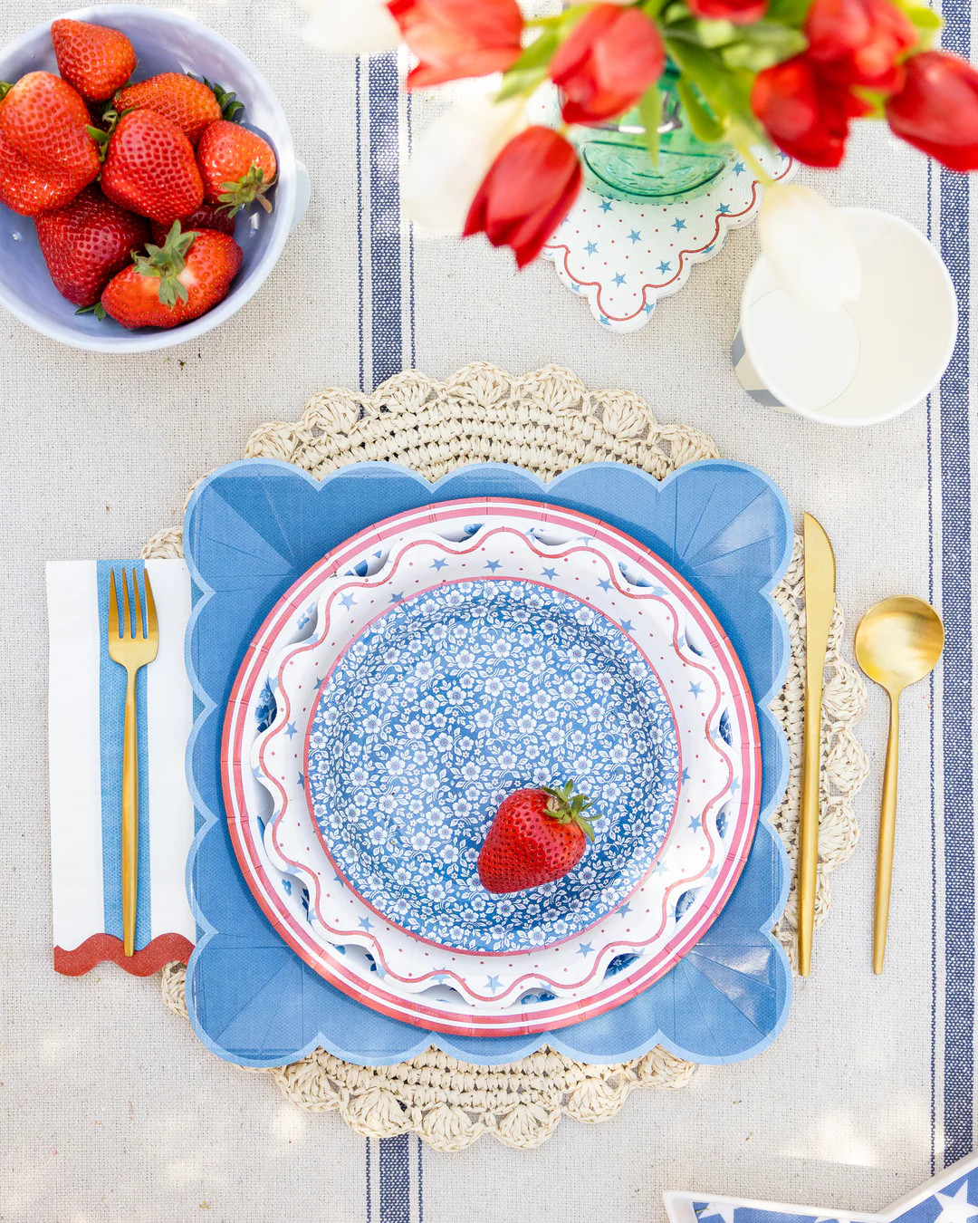 Hamptons Stripes Dinner Napkin | My Mind's Eye