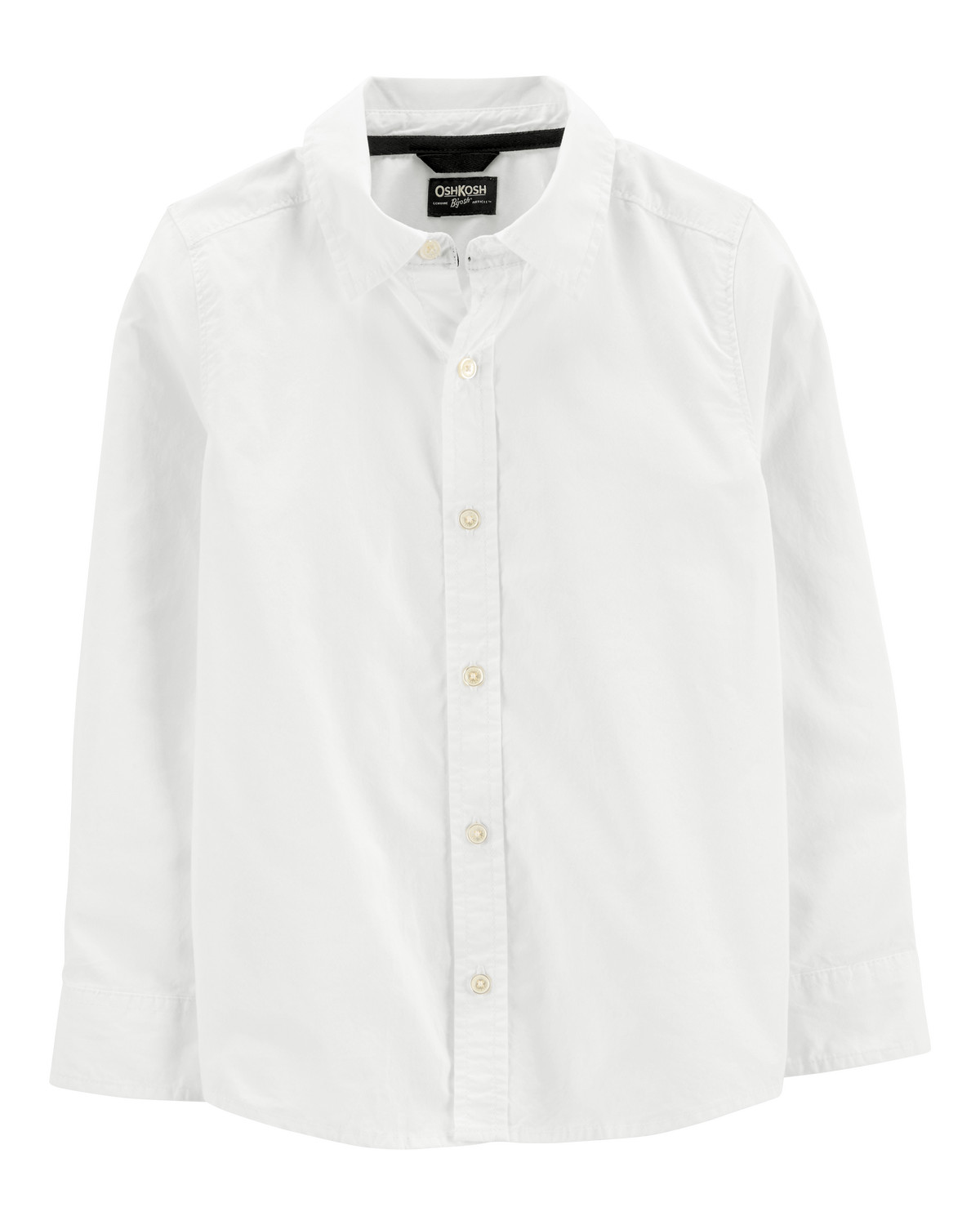 Kid Long Sleeve Button-Front Uniform Shirt - OshKosh | Carter's | Carter's Inc