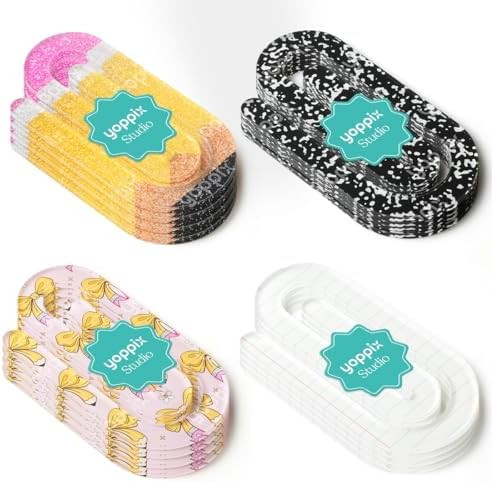 YOPPIX 12 Pcs Jumbo Teacher Acrylic Paper Clips Teacher Appreciation Cute Penci Paperclip Design ... | Amazon (US)