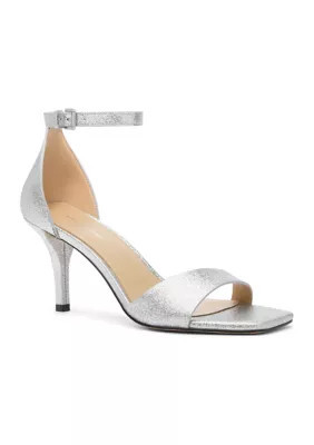 MICHAEL Michael Kors Women's Jaida Heeled Sandals, Silver, 9.5M | Belk