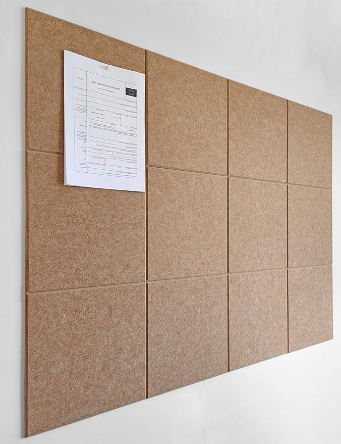 DECORITA Large Cork Board Alternative - 47"x35" 12 Pack Felt Wall Tiles with Safe Removable Adhes... | Amazon (CA)