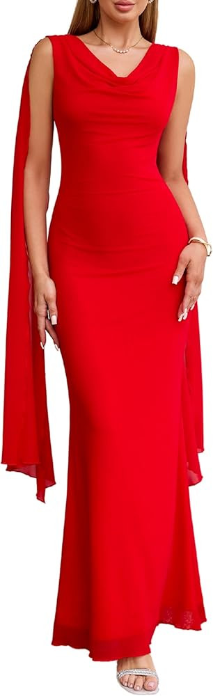 Parthea Women's Summer Formal Wedding Guest Dresses Sleeveless Backless Long Elegant Evening Part... | Amazon (US)