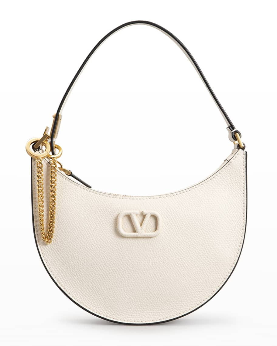 Valentino Garavani VLOGO Mini Grain Leather Hobo Bag | Neiman Marcus