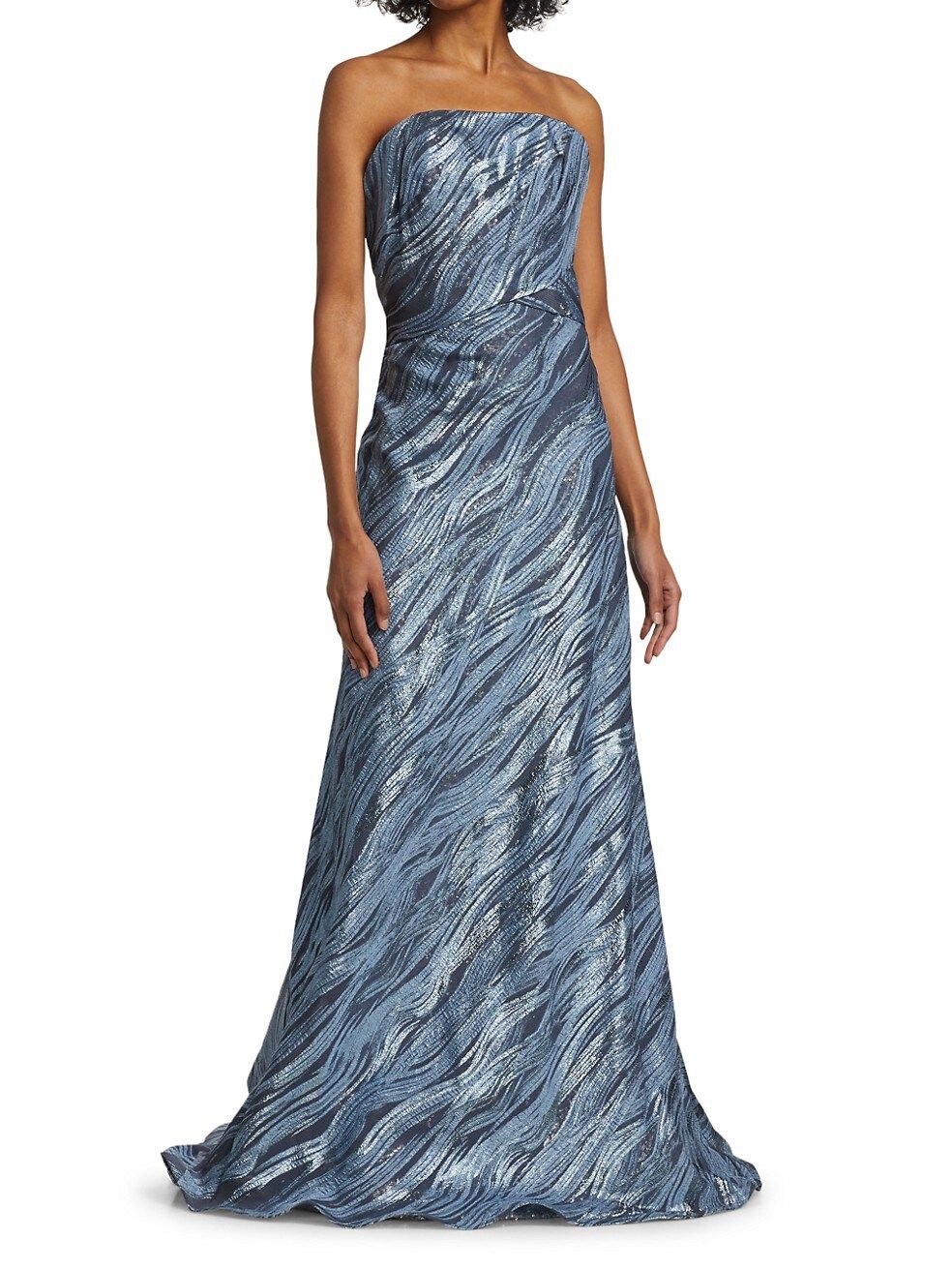 Rene Ruiz Collection Shimmer Fil De Coupe Strapless Gown | Saks Fifth Avenue