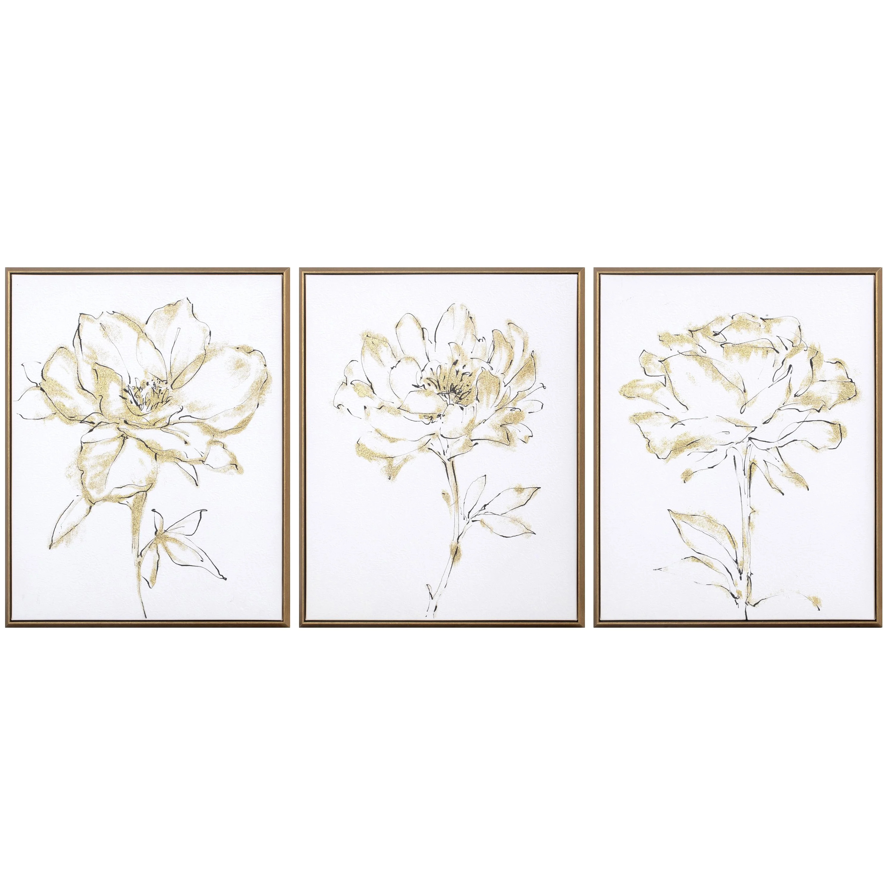 My Texas House Golden Rose Trio 3 Piece Set Framed Art 16" x 20" | Walmart (US)