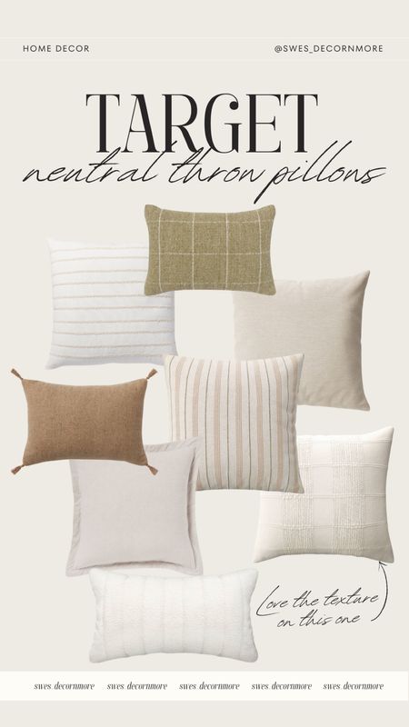 Target neural throw pillows perfect for refreshing this spring! Loving the texture! These can really be used year round for simple home decor. 

#LTKhome #LTKstyletip #LTKfindsunder100