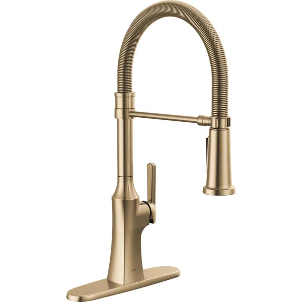 Ermelo Pro Commercial Style Kitchen Faucet, Pull Down Sprayer Kitchen Sink Faucet | Wayfair North America