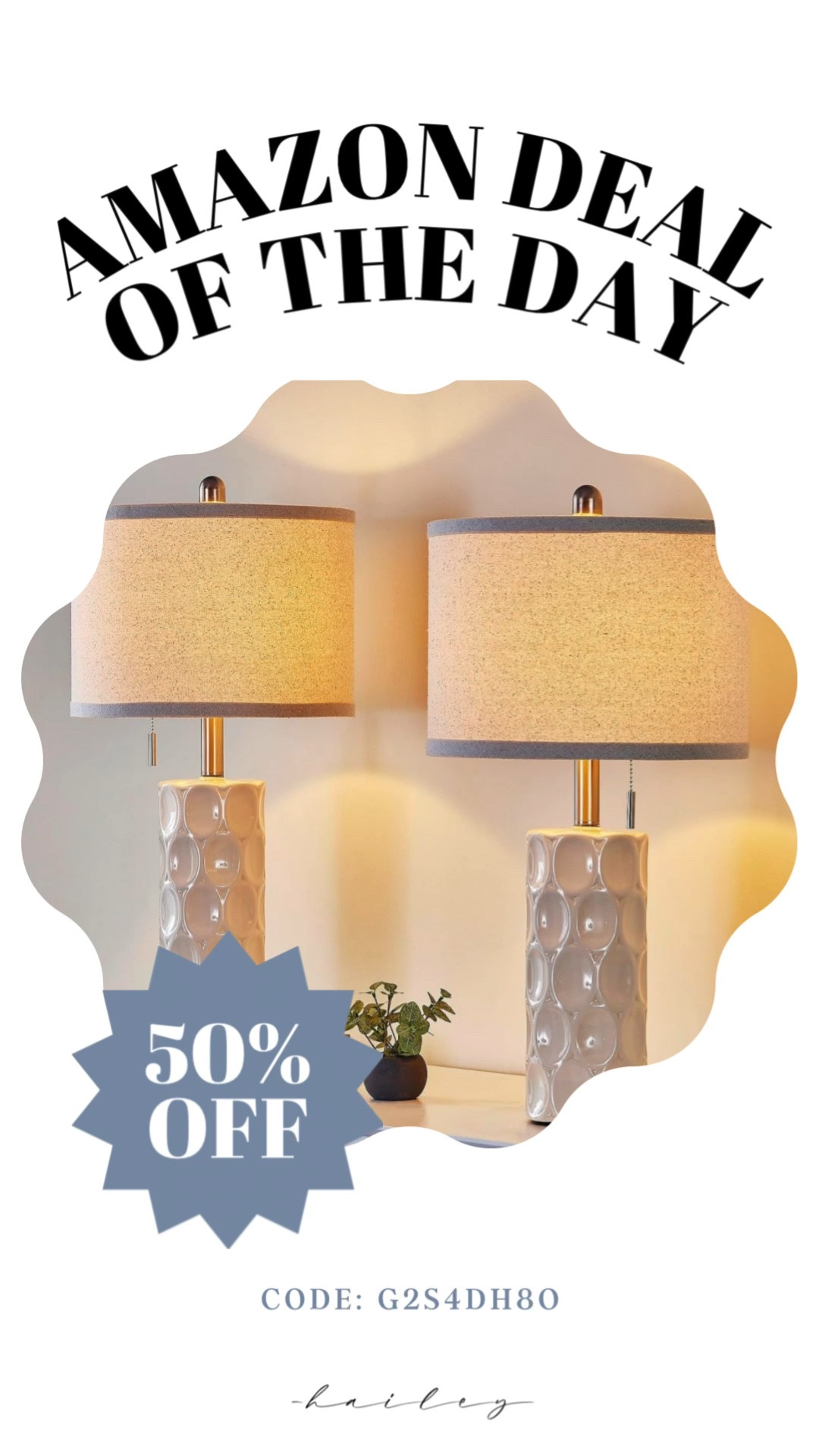 50% off SAIWEYA Table Lamp 2 Pack
30% off Code: G2S4DH8O + 20% Coupon
$34.79 (Reg. $69.59)

#LTKFindsUnder50 #LTKHome #LTKSaleAlert