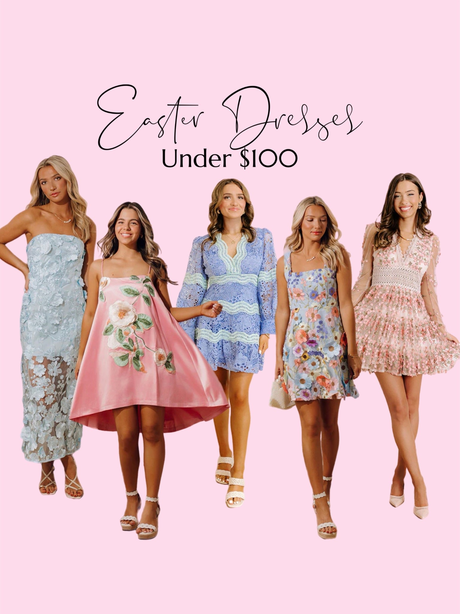 Easter dresses under $100. Women’s Easter dress. Spring wedding guest. Baby shower dresses 

#LTKPetite #LTKgrwm #LTKWedding