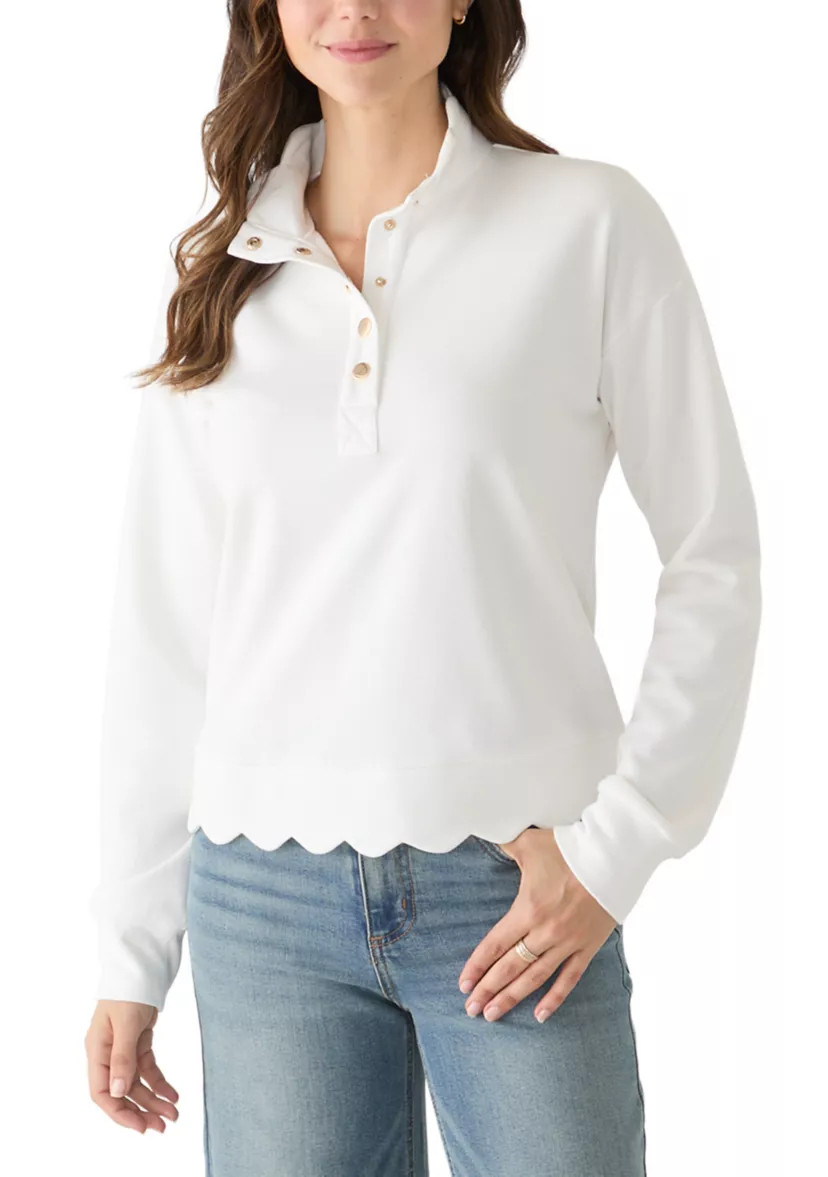 Women's Scallop Hem Sweatshirt | Belk