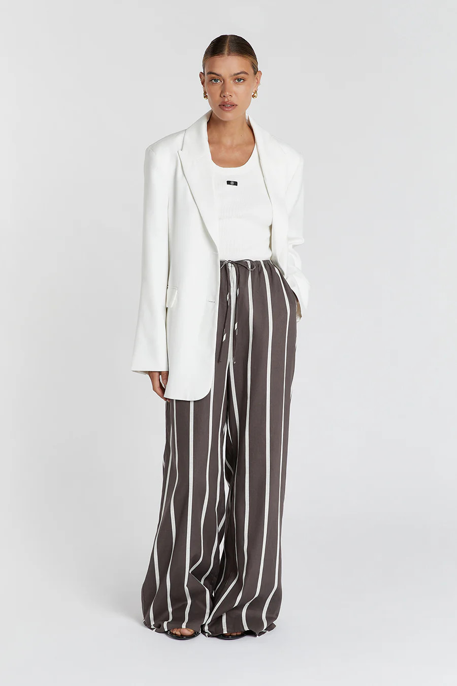ELLIOTT CHOCOLATE STRIPE PANT | DISSH