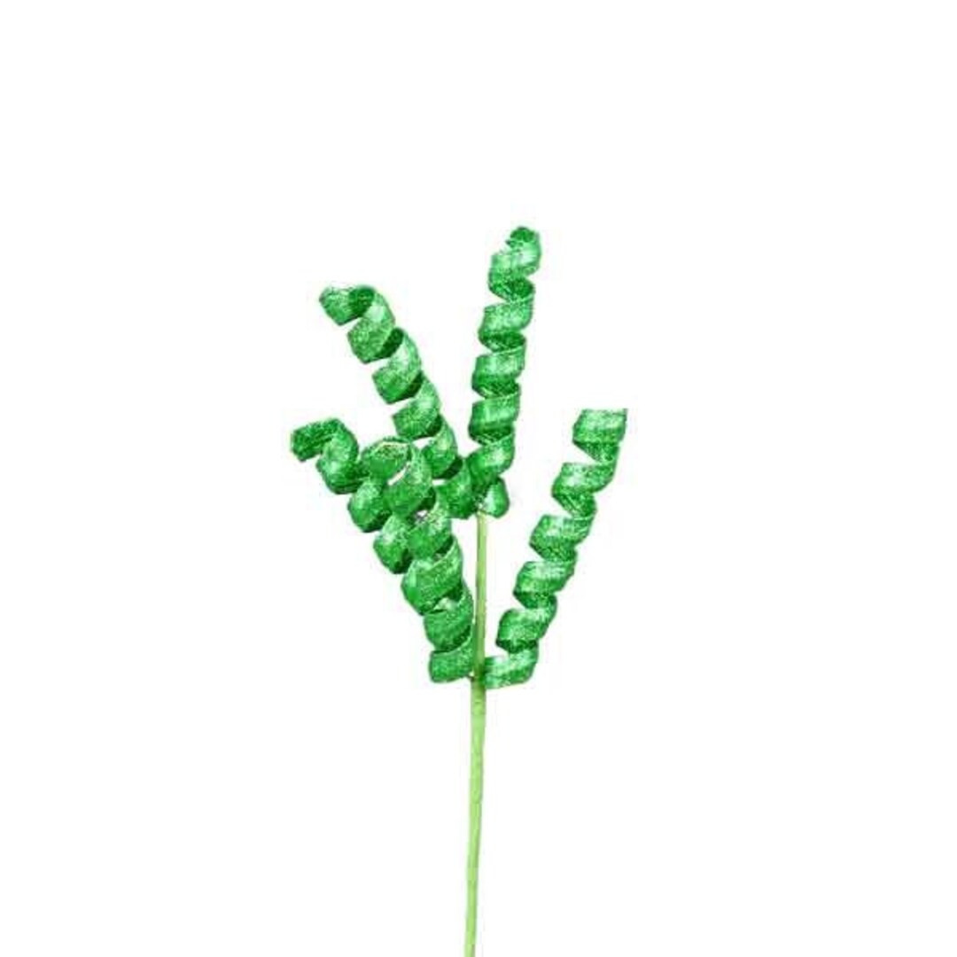 16” Glitter Green Curly Pick 82510EMERMD | Etsy (US)