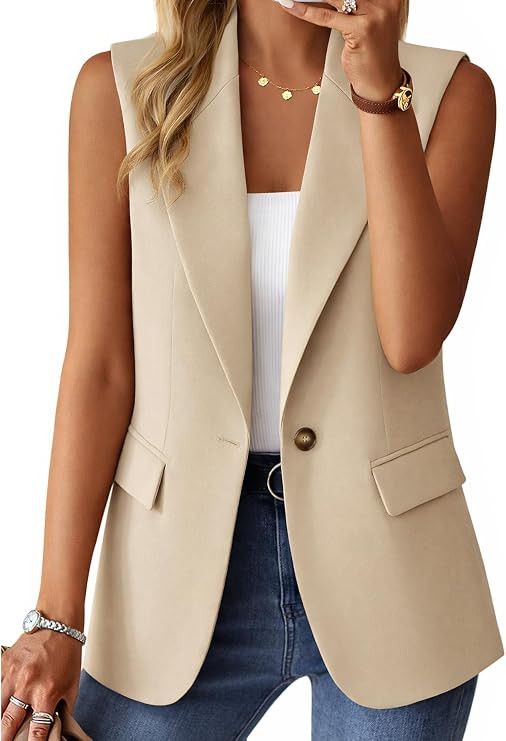 2026 Summer Women's Sleeveless Vest Tops - Lightweight Breathable Lined Trendy Casual Work Office... | Amazon (US)